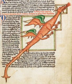 A large dragon with two pairs of wings